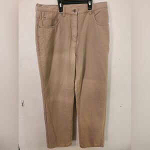 Woolrich Khaki Womens Lined Pants, Wide Leg